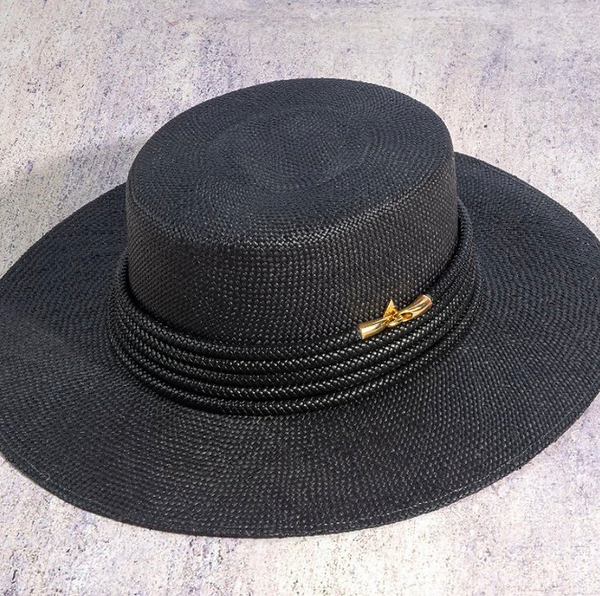 Sombrero Black Boater Hat