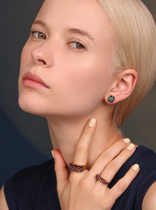 Aretes Margarita Stud Zafiro