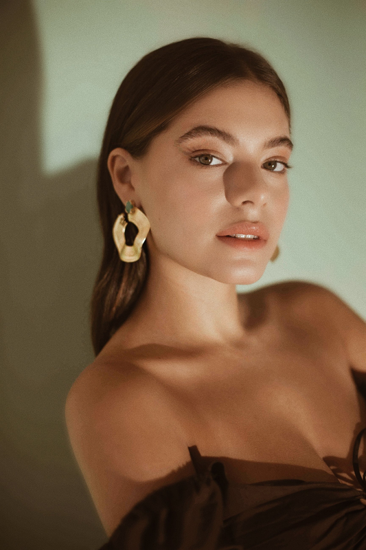 Aretes Opened Emerald Maxi Waves