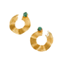 Aretes Opened Emerald Maxi Waves