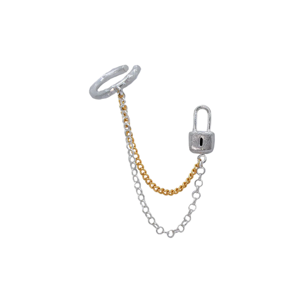 Arete Lock Mini Chain Golden & Silver Derecho