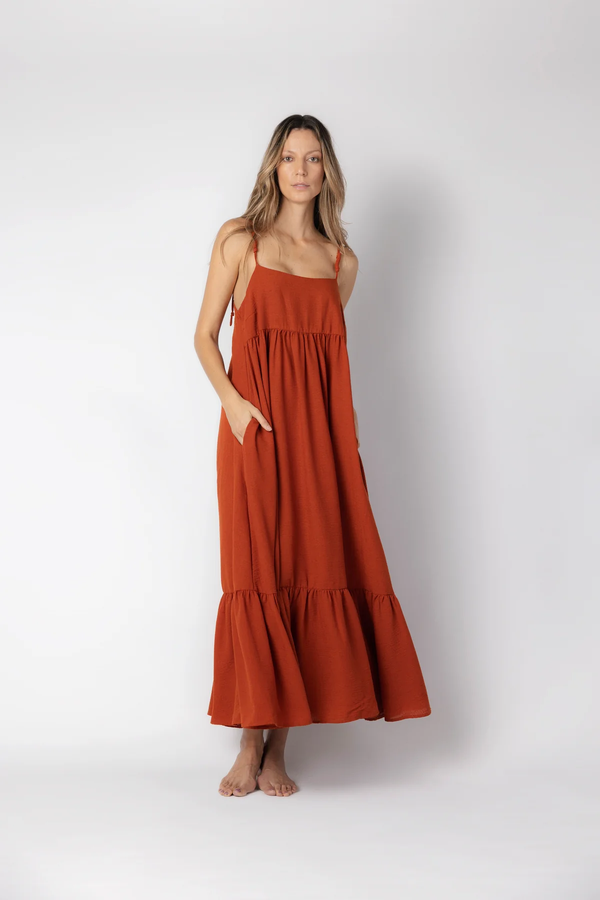 Vestido Aire Terracota