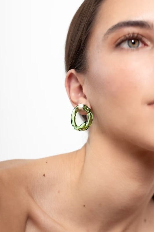 Aretes Remolino Verde