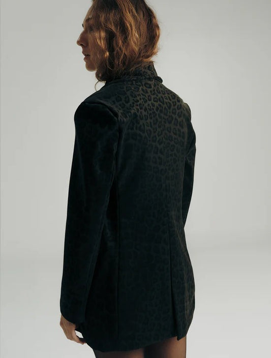 Blazer Malbec Print Negro