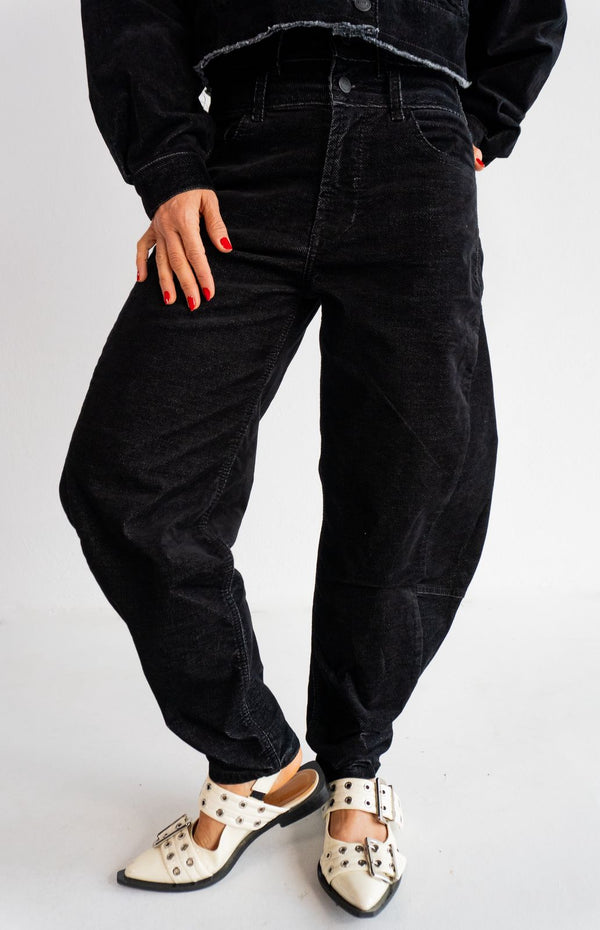 Jean Balloon Velvet Black