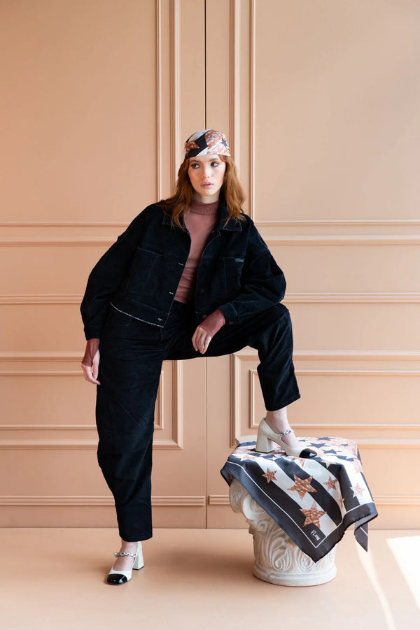 Jean Balloon Velvet Black