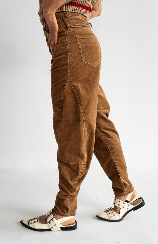 Jean Balloon Velvet Caramel