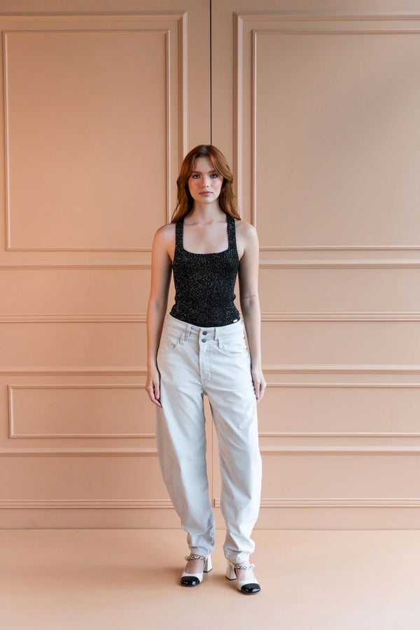 Jean Balloon Velvet Ivory