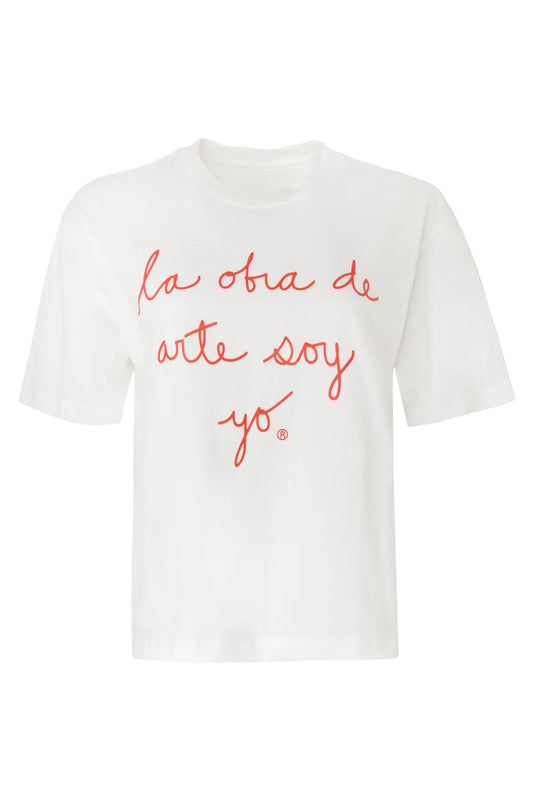 Camiseta Clásica Lodasy Letras Rojas