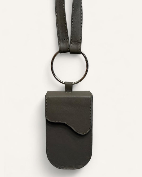 Cartera Lorenzo Color Gris Liso