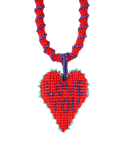 Necklace Long Love You Collar Rojo