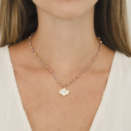 Collar Corto Nebula Lila