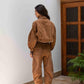 Chaqueta Balloon Velvet Caramel