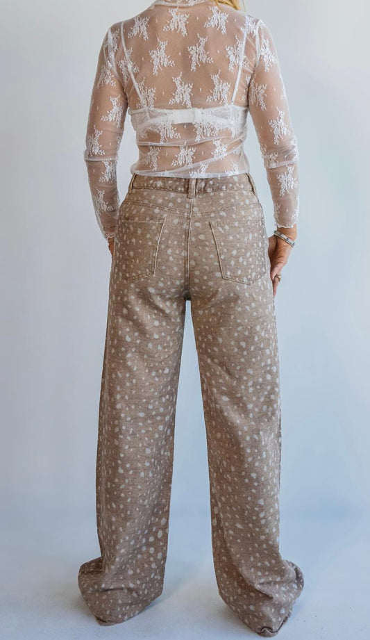 Top Mesh Flower White