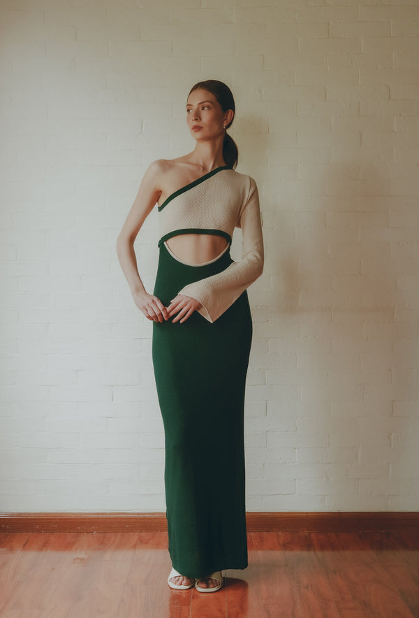 Vestido Sendero Serene Ivory Verde