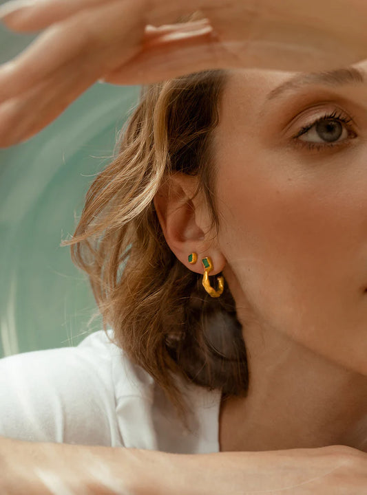 Aretes Maya Emerald
